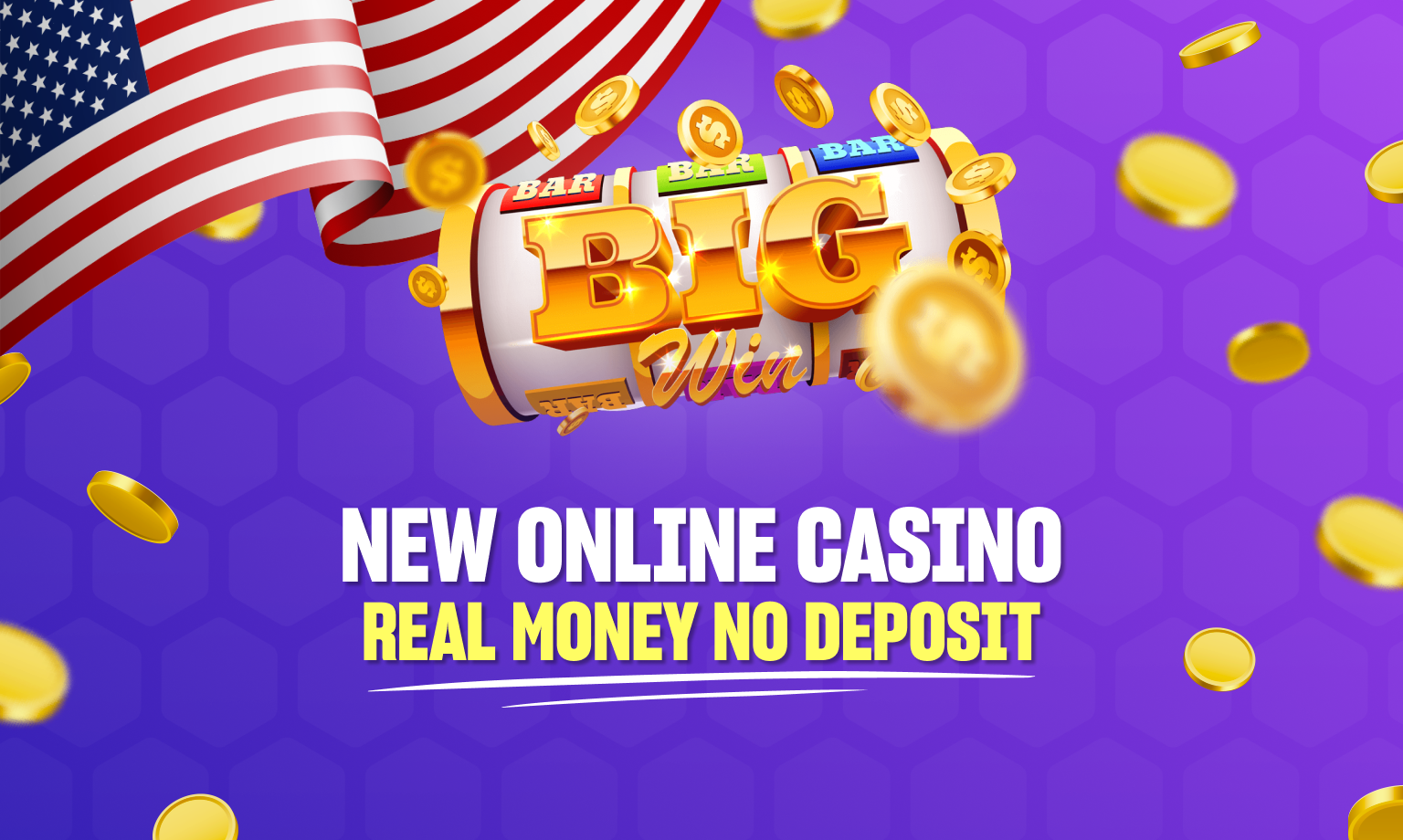 an image from a slot machine with a big win and text about new online casinos real money no deposit in the usa